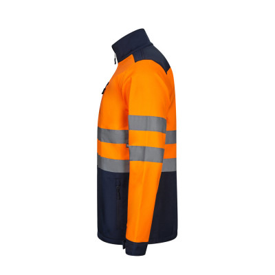 VL HESTIA. Two-tone soft shell jacket (280g/m²), in polyester (96) and elastane (4)